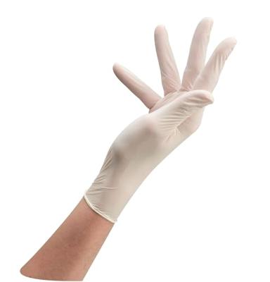 Sibel Nails Hair Clean All White Latex Glove L 100Stuks