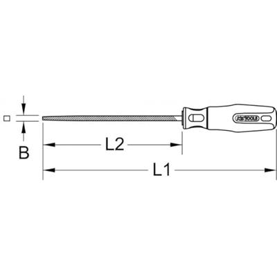 KS Tools 157.0315 Vierkante vijl, vorm D, 200 mm, kieb3 1 stuk(s)
