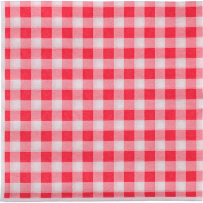 Servet | 1/4 vouw | 1-laags | 32x33cm | papier | rood/wit | 3200 stuks
