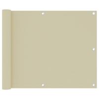 VidaXL Balkonscherm 75x500 cm oxford stof crème - thumbnail