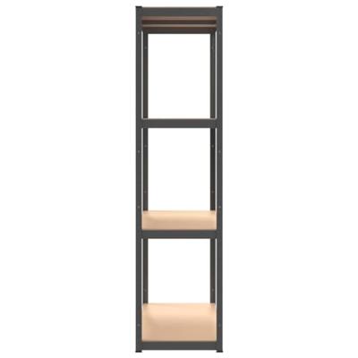 VidaXL Opbergrek 4-laags staal en bewerkt hout antracietkleurig