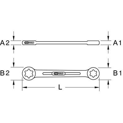 KS Tools 5180864 518.0864 Dubbele ringsleutel Sleutelbreedte (metrisch) 20 - 24 mm