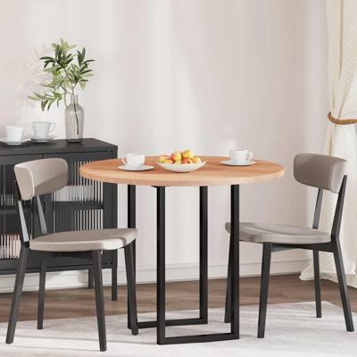 Tafelblad Anders Lichtbruin Ø 90 x 2.5 cm Massief eikenhout