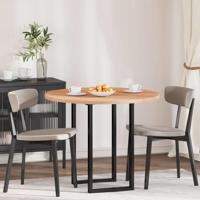 Tafelblad Anders Lichtbruin Ø 90 x 2.5 cm Massief eikenhout - thumbnail