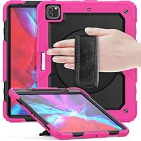 Casecentive Handstrap Pro Hardcase met handvat iPad Pro 12.9" 2022 / 2021 / 2020 / 2018 roze - thumbnail