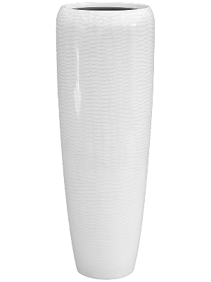 Amfi hoge bloempot binnen Snake 34x34x97 cm wit
