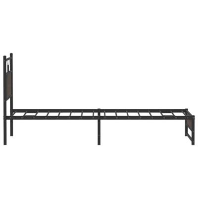 Bedframe zonder matras bewerkt hout bruin eikenkleur 75x190 cm Bedframe zonder matras bewerkt hout bruin eikenkleur 75x190 cm
