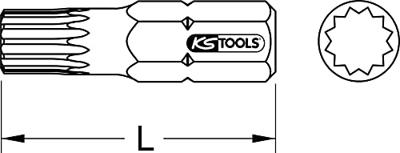 KS Tools 911.2342 XZN-bit M4 Speciaal staal C 6.3 5 stuk(s)