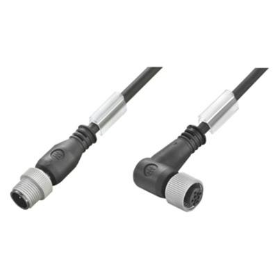 Weidmüller 1150620200 Sensor/actuator connector, geassembleerd M12 Aantal polen (sensoren): 3 Stekker, recht, Bus, haaks 2.00 m 1 stuk(s)