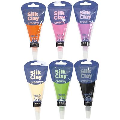 Creativ Company Silk clay creamy extra kleuren, 6x35ml