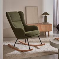 Kave Home Schommelstoel 'Maustin' Bouclé, kleur Groen - thumbnail