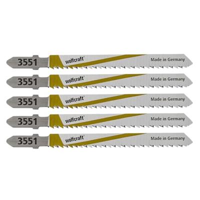 Wolfcraft Decoupeerzaagbladen | T-schacht | HCS | 100mm | 5 stuks - 2653000