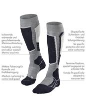 Falke SK2 Intermediate Skisok Dames Offwhite 35-36 - thumbnail