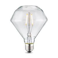 Edison Vintage E27 LED filament lichtbron Diamond | D95 11.2/11.2/13.8cm | Helder | geschikt voor E27 fitting | 2W 160lm 2700K | warm wit licht - thumbnail