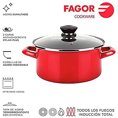 Pan Fagor Optimax Rood Ø 24 x 13 cm