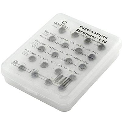 Quadrios 1802O018 Displaylampje 1.5 V, 2.5 V, 4.5 V, 4.8 V, 12 V Fitting E10 20 onderdelen