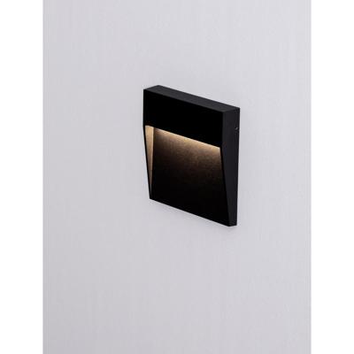 Lyora Vierkante wandlampFem zwart - 9136440