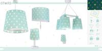 Dalber hanglamp Stars glow in the dark 33 cm turquoise - thumbnail