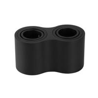 Opbouwspot Torino Dubbel Rond - Zwart - Kantelbaar - thumbnail