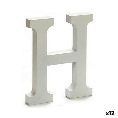 Brief H Hout Wit (1,8 x 21 x 17 cm) (12 Stuks)
