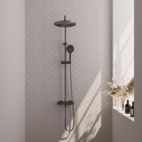 Brauer Gunmetal Edition Opbouw Thermostatische Regendoucheset - Hoofddouche 30 cm - Handdouche 3 Standen - Doucheslang - Gunmetal Geborsteld Pvd - thumbnail