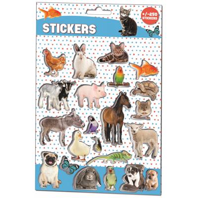 W&O stickers junior 15 x 23 cm papier blauw/wit 250 stuks W&O stickers junior 15 x 23 cm papier blauw/wit 250 stuks