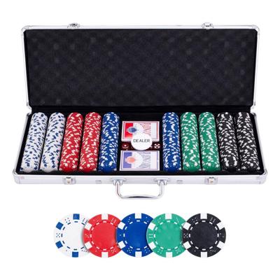 Pokerset in Zilveren Koffer - 500 chips 11,5gr.