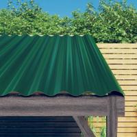 VidaXL Dakpanelen 36 st 80x36 cm gegalvaniseerd staal groen - thumbnail