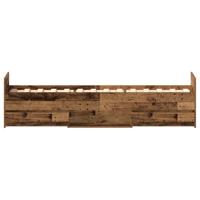 Bedframe met hoofdeinde Oud hout 75 x 190 cm Bewerkt hout - thumbnail