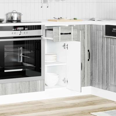 Onderkast Lucca bewerkt hout grijs sonoma eikenkleur