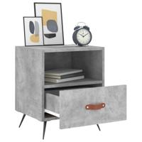 Nachtkastjes 2 st 40x35x47,5 cm bewerkt hout betongrijs - thumbnail