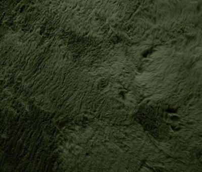 Tapeso Rond hoogpolig vloerkleed - Comfy plus - olijfgroen - 100 cm