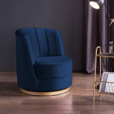 Artistiq Living Draaibare Fauteuil 'Meggie' Velvet, kleur blauw