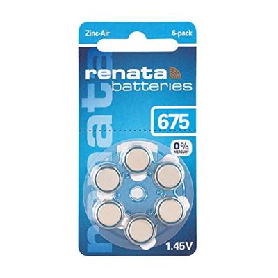 Renata Knoopcel ZA675 1.4 V 6 stuk(s) 660 mAh Zink-lucht Hearing Aid PR44