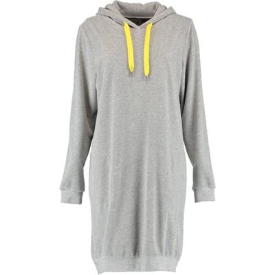 Cawö Cawö Dames Lange Hoodie 820 - Grau-gelb L