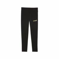 Sportleggings voor Kinderen Puma Essentials+ Script Metallic Zwart - Maat: 13-14 Jaar - thumbnail