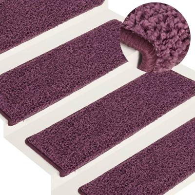 Trapmatten 15 st 65x21x4 cm Donkerpaars Rechthoekige Rand
