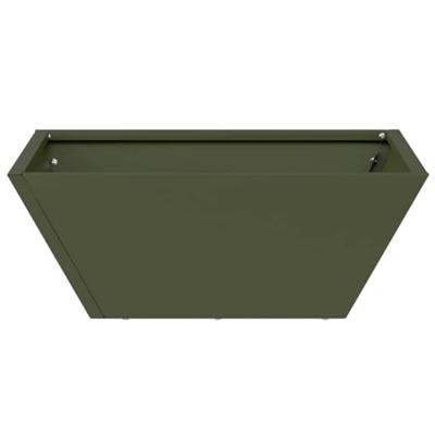 VidaXL Tuin bloempot olijf groen 40 x 40 x 15 cm koudgewalst staal