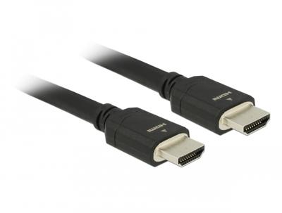 Delock 85296 HDMI-kabel HDMI Aansluitkabel HDMI-A-stekker 5 m Zwart Afgeschermd (drievoudig), Vergulde steekcontacten, 8K UHD