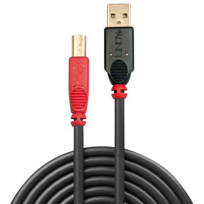 Lindy 42761 USB A/USB B 10m 10m USB A USB B Zwart, Rood Lindy 42761 USB A/USB B 10m 10m USB A USB B Zwart, Rood