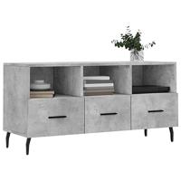 Tv-meubel 102x36x50 cm bewerkt hout betongrijs - thumbnail