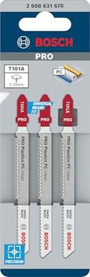 Bosch Professional T101A Decoupeerzaagblad PRO Plastics PC clean VE=3 - 2608631670