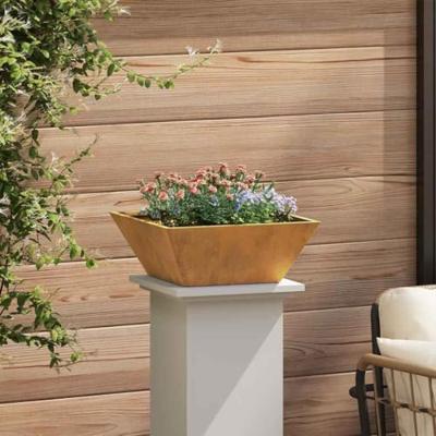 VidaXL Tuin bloempot 5 pcs roestig 40 x 40 x 15 cm cortenstaal VidaXL Tuin bloempot 5 pcs roestig 40 x 40 x 15 cm cortenstaal