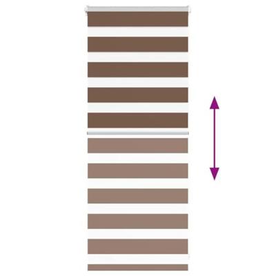 VidaXL Zebra rolgordijn 65x100 cm stofbreedte 60,9 cm polyester bruin