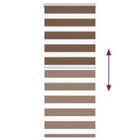VidaXL Zebra rolgordijn 65x100 cm stofbreedte 60,9 cm polyester bruin - thumbnail