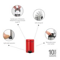 Brabantia 112140 vuilnisbak 3 l Rond Rood - thumbnail
