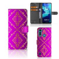 Wallet Case Motorola G8 Power Lite Barok Roze - thumbnail