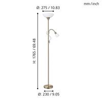 Eglo VloerlampUp 2 176cm messing mat - 82844 - thumbnail