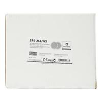 MONACOR SPE-264/WS ELA weerbestendig ELA plafondluidspreker-paar met 2-weg systeem en dome-tweeters, plafondinbouwluidsprekers, temperatuurbestendig tot 100 graden Celsius, in wit - thumbnail