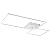 LED Plafondlamp - Plafondverlichting - Trion Pado - 25W - Warm Wit 3000K - Dimbaar - Rechthoek - Mat Wit - Aluminium - thumbnail